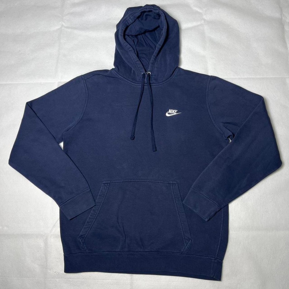 Nike navy blue hoodie with embroidered swoosh